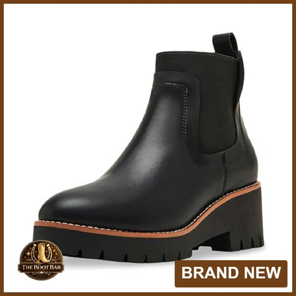Waterproof Leather Ankle Boots Women's Size 7 Comfortable All-Weather - Picture 2 of 8